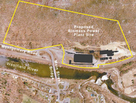Aerial view of Russell Biomass